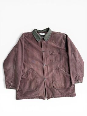 Vintage L.L. Bean PrimaLoft Field Coat Faded Canvas Plaid Lined Chore Jacket XL